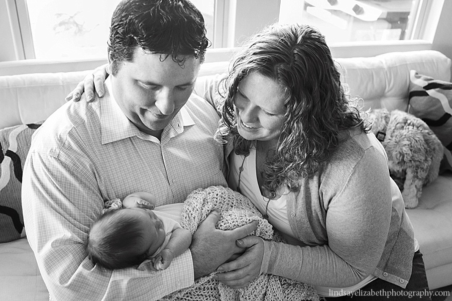 Lindsay, Brian, and sweet baby Eli – Newborn